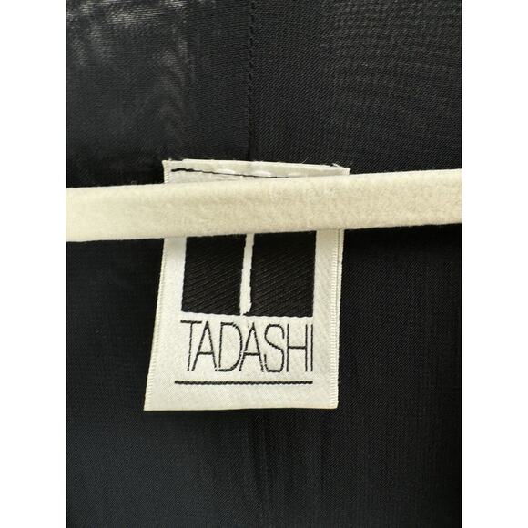 Tadashi Shoji Sheer 80s 90s Retro Disco Whimsygoth Regency Open Front Jacket M/L - Picture 2 of 7